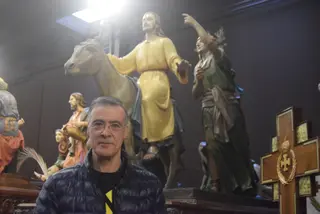 Alberto de la Fuente, presidente de La Borriquita, en el antiguo museo