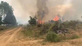Imagen de archivo de un incendio en la provincia.