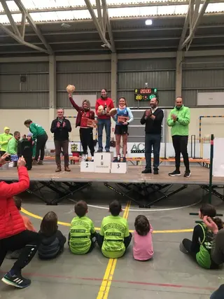 Estefanía en el pódium de Tudela