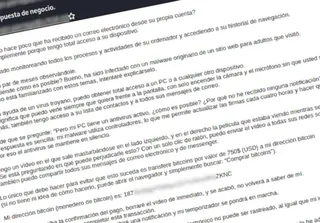 Detectados correos que extorsionan a los usuarios con difundir supuestos vídeos íntimos