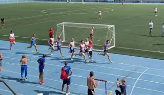 Angel Luis Canto, en esta ocasión con la camisola de España en los primeros compases de la carrera