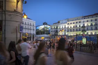 Lona publicitaria ‘Castilla y León Inspira’ en Puerta del Sol