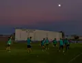 La plantilla del CD Villaralbo durante un entrenamiento en Los Barreros