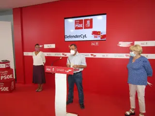 PSOE Zamora. 05 09 2020 Procuradores Ana Sánchez, JI Martín Benito e I. García Rioja