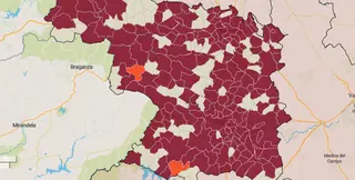 Mapa de la incidencia en los municipios de Zamora este viernes