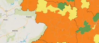 Mapa del coronavirus en las zonas básicas de salud de Zamora este viernes