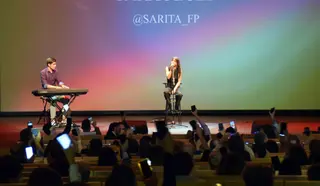 Sara Peces y Miguel Guarido durante el concierto