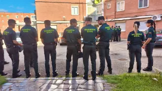 Alumnos en la Comandancia de la Guardia Civil de Zamora 