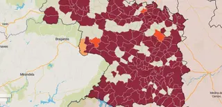 Mapa de la incidencia en los municipios de Zamora este viernes