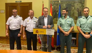 Un instante de la rueda de prensa