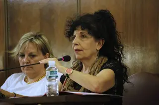 Laura Rivera, portavoz de Izquierda Unida, en un Pleno de la Diputación