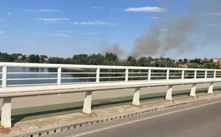 El incendio podía verse desde distintos puntos de la ciudad