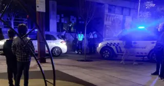 Policía Municipal en las inmediaciones de la Plaza de Castilla y León