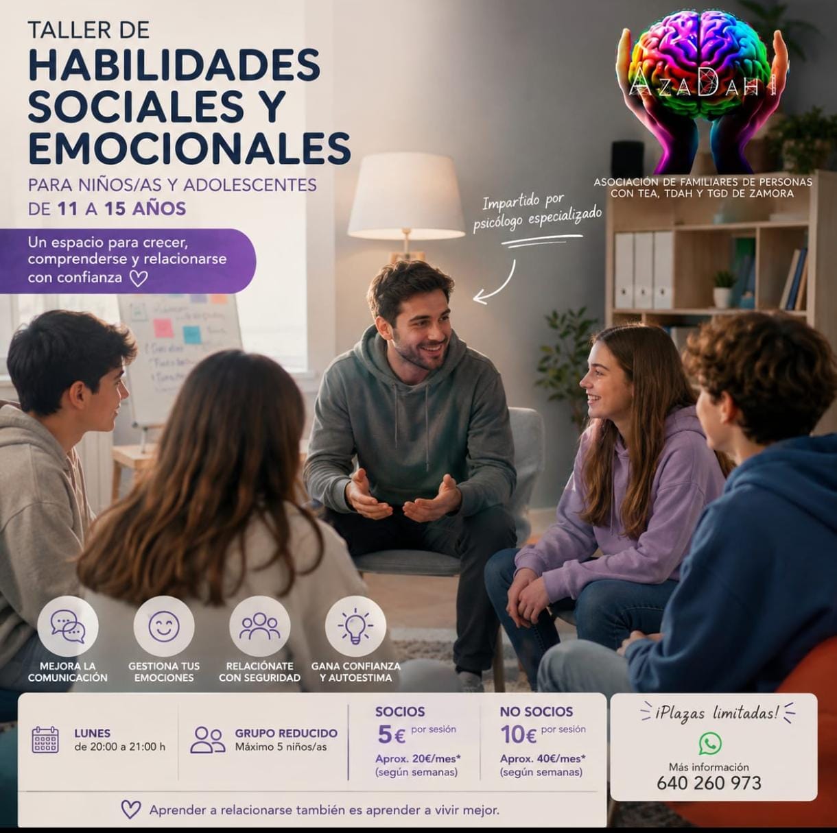 Cartel difundido por Azadahi sobre el taller que impartir&aacute;n este curso
