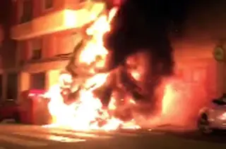 Incendio contenedor