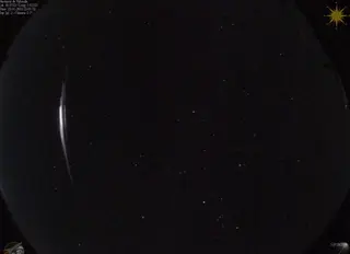 Restos del satélite Starlink que se pudieron observar desde toda Castilla y León. Imagen tomada desde Navianos de Valverde por Miguel A. Furones