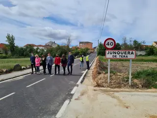 Concluidas las obras de la carretera entre Junquera de Tera y San Pedro de Ceque tras una inversión de más de 900.000 euros