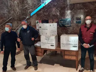 Entrega de las mascarrillas
