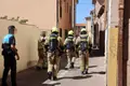 Bomberos en el barrio de La Lana 