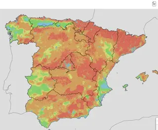 Imagen Índice de Peligro de Incendios Forestales de la Agencia Estatal de Meteorología (Aemet)