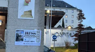 Imagen del décimo a las puertas del hospital