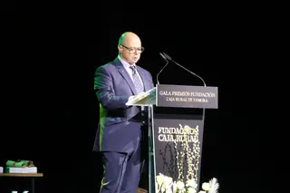 Julio Asensio, presidente de Caja Rural de Zamora, durante su discurso