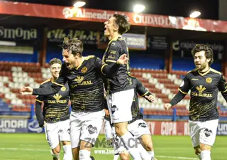 El Zamora CF celebra el gol de Cordero
