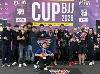 El equipo benaventano de jiu-jitsu Ámbar Team en una competición el pasado mes de marzo