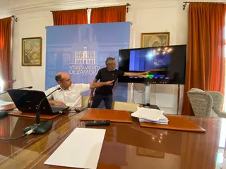 Un instante de la rueda de prensa