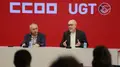 El secretario general de UGT, Pepe Álvarez, y el de CCOO, Unai Sordo. CCOO. Archivo