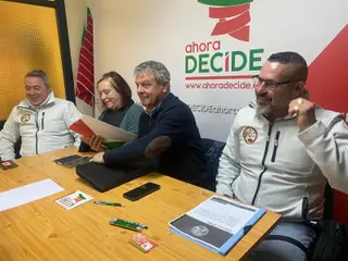 Casiano Sánchez, Nieves Trigueros, Manuel Fuentes y Marco Antonio Gómez en rueda de prensa