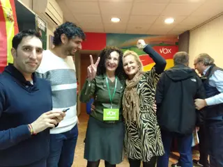 María Luisa Calvo en unas elecciones anteriores