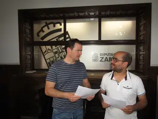 PSOE Diputación de Zamora. Antonio Juárez (Alcalde Tábara) y Eduardo Folgado (Alcalde Fuentesaúco) 10 08 19(1)