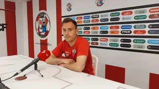Fermín Sobrón, en rueda de prensa.