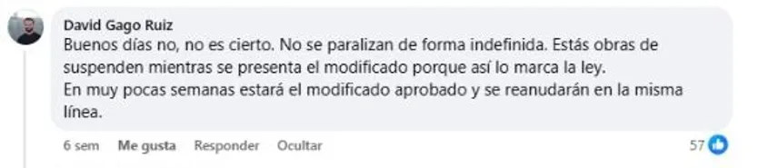Imagen del comentario de David Gago a la noticia de Zamora24horas