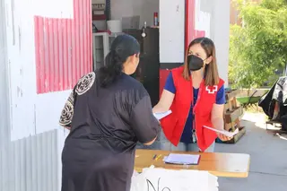 Reparto de alimentos de Cruz Roja en Zamora