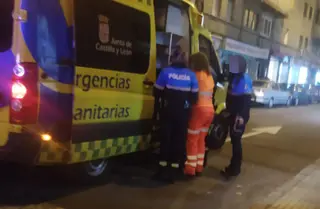 La ambulancia en el incidente sanitario en Magistral Romero