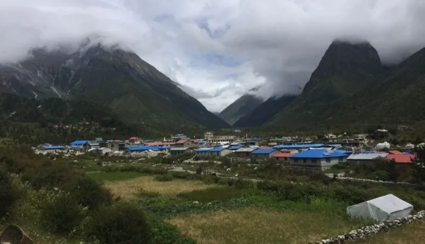 Imagen del Samagaun, última población antes del Campamento Base. Foto Martín Ramos