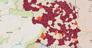 Mapa de la incidencia en los municipios de Zamora este martes