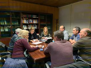La delegada con los alcaldes