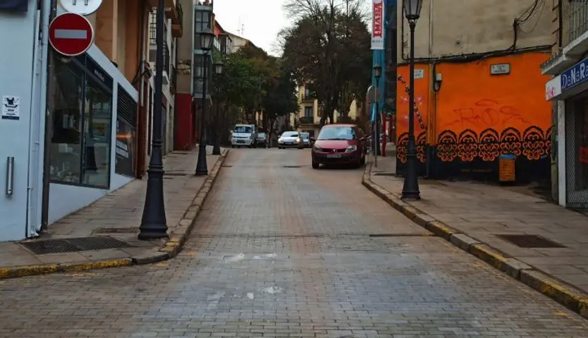 Imagen en la que se aprecia la presencia de calima en las calles