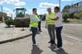 Ángel Blanco supervisa las obras de rehabilitación de la N-631. Archivo