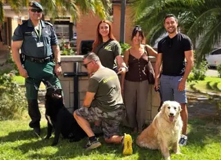 Chiko, uno de los perros del servicio de la Guardia Civil, ha puesto fin a su etapa operativa