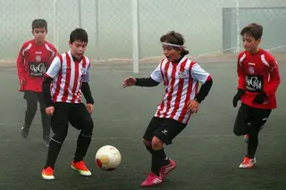 Óscar Martín en un duelo con el Zamora benjamín