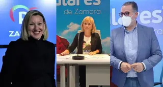 Isabel Blanco, Leticia García y Jesús María Prada