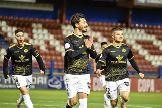Carlos Cordero celebra su gol