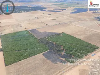 Imagen aérea del incendio