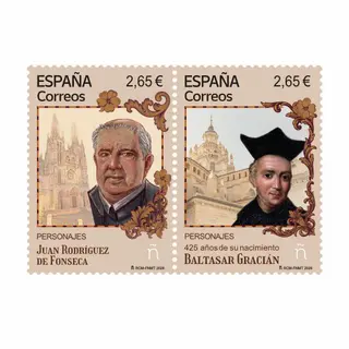 Sello Baltasar Gracian Y Juan Rodriguez De Fonseca
