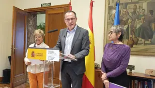 Ángel Blanco tras a reunión de la Mesa de Trata