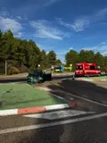 Imagen del accidente en la N-122 a la altura de Alcañices